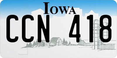 IA license plate CCN418