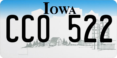 IA license plate CCO522