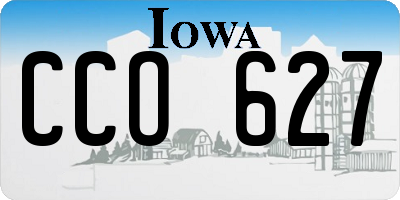 IA license plate CCO627
