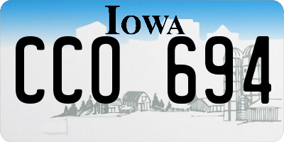 IA license plate CCO694