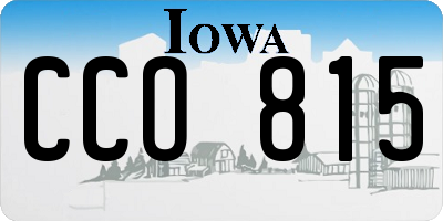 IA license plate CCO815