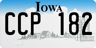 IA license plate CCP182