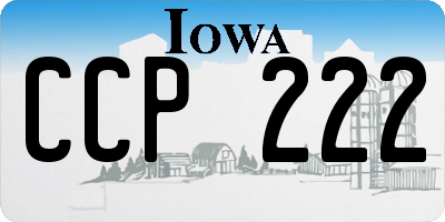 IA license plate CCP222