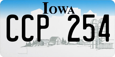 IA license plate CCP254