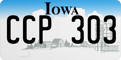 IA license plate CCP303