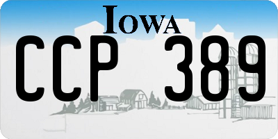 IA license plate CCP389