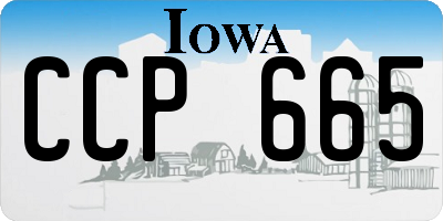 IA license plate CCP665