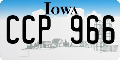 IA license plate CCP966