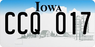 IA license plate CCQ017