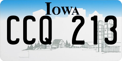 IA license plate CCQ213