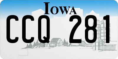 IA license plate CCQ281