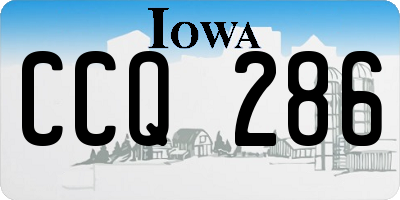 IA license plate CCQ286
