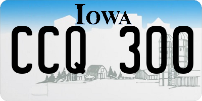 IA license plate CCQ300