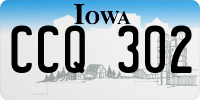 IA license plate CCQ302