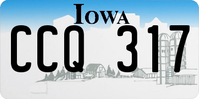 IA license plate CCQ317