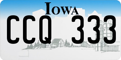 IA license plate CCQ333