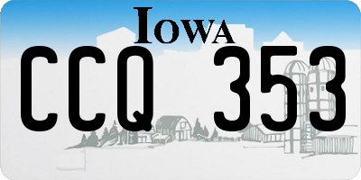 IA license plate CCQ353