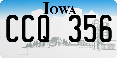 IA license plate CCQ356