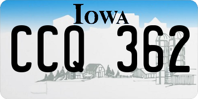 IA license plate CCQ362