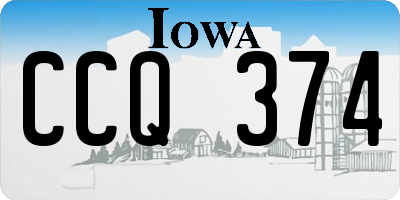 IA license plate CCQ374