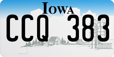 IA license plate CCQ383