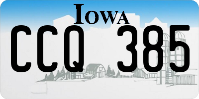 IA license plate CCQ385