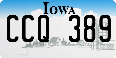 IA license plate CCQ389