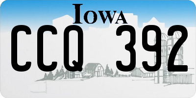 IA license plate CCQ392