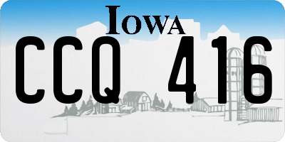 IA license plate CCQ416