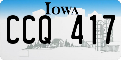 IA license plate CCQ417