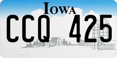 IA license plate CCQ425