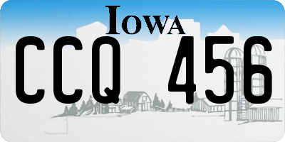 IA license plate CCQ456