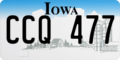 IA license plate CCQ477