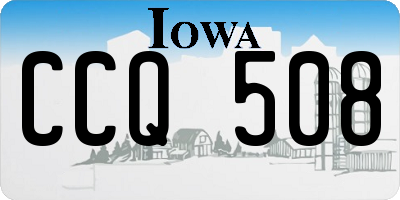 IA license plate CCQ508