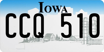 IA license plate CCQ510