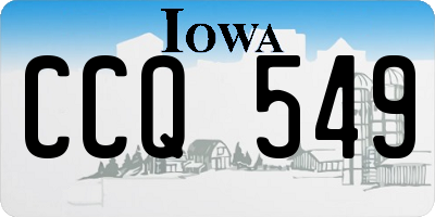 IA license plate CCQ549