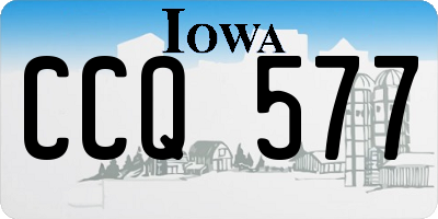 IA license plate CCQ577