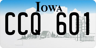 IA license plate CCQ601
