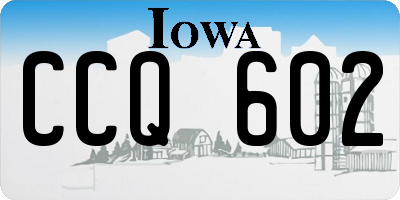 IA license plate CCQ602