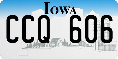 IA license plate CCQ606