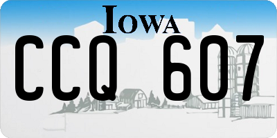 IA license plate CCQ607