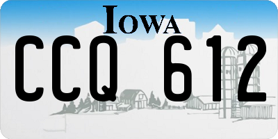IA license plate CCQ612