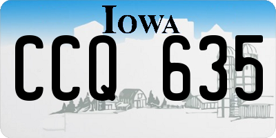 IA license plate CCQ635