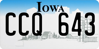 IA license plate CCQ643