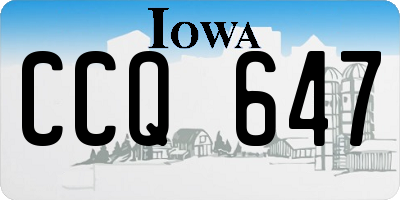 IA license plate CCQ647