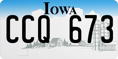 IA license plate CCQ673