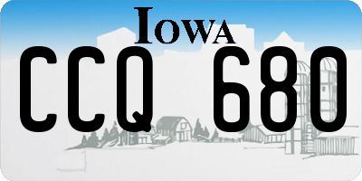 IA license plate CCQ680
