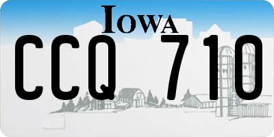 IA license plate CCQ710