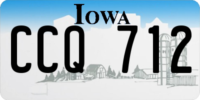 IA license plate CCQ712