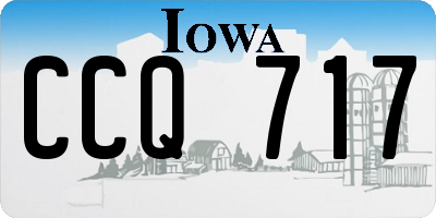 IA license plate CCQ717